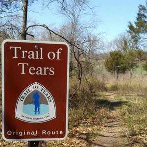 sign commemorates the trail of tears
