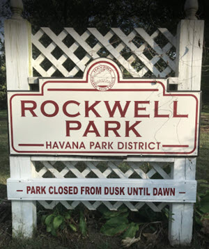 rockwell park welcome sign