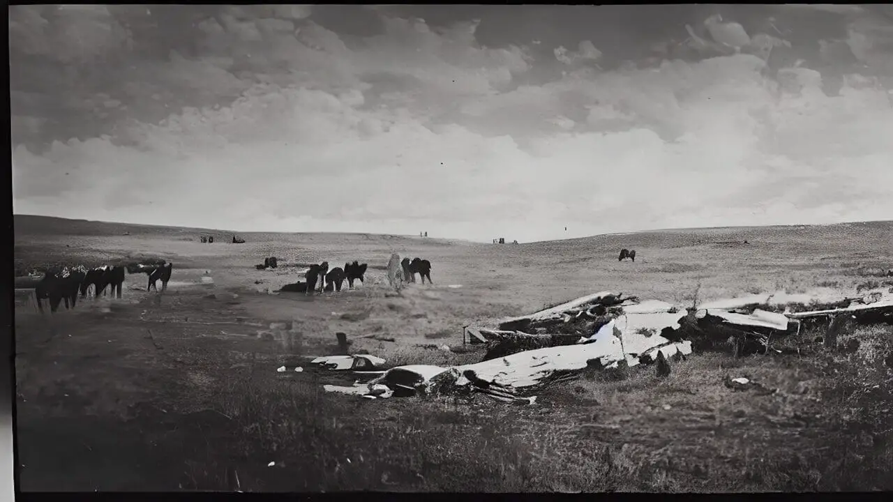 scene of wounded knee after the famous battle