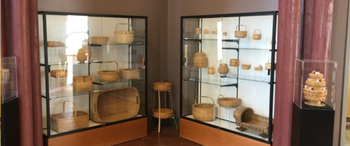Mi'kmaq baskets on display at the museum
