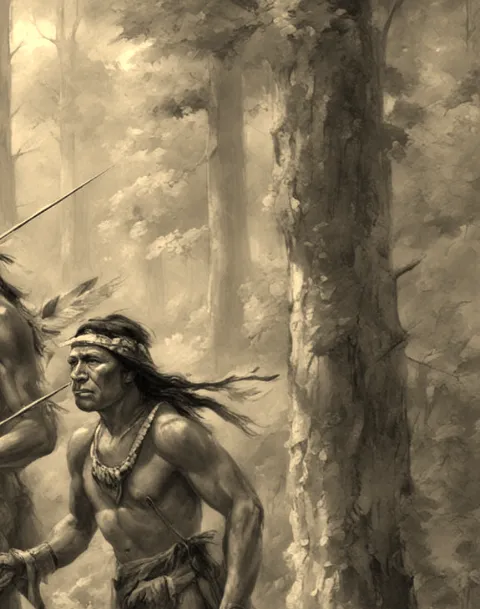 Natives hunting the forests of Georgia