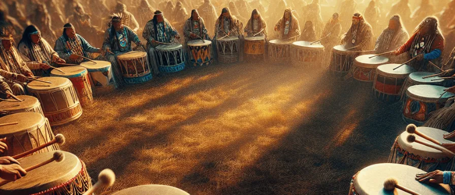 drum beats in a native ceremony